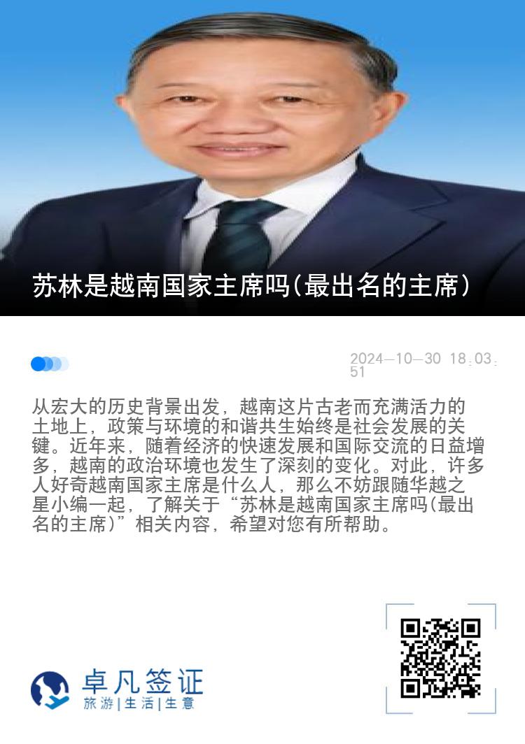 苏林是越南国家主席吗(最出名的主席)