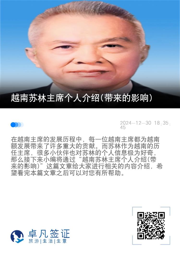 越南苏林主席个人介绍(带来的影响)